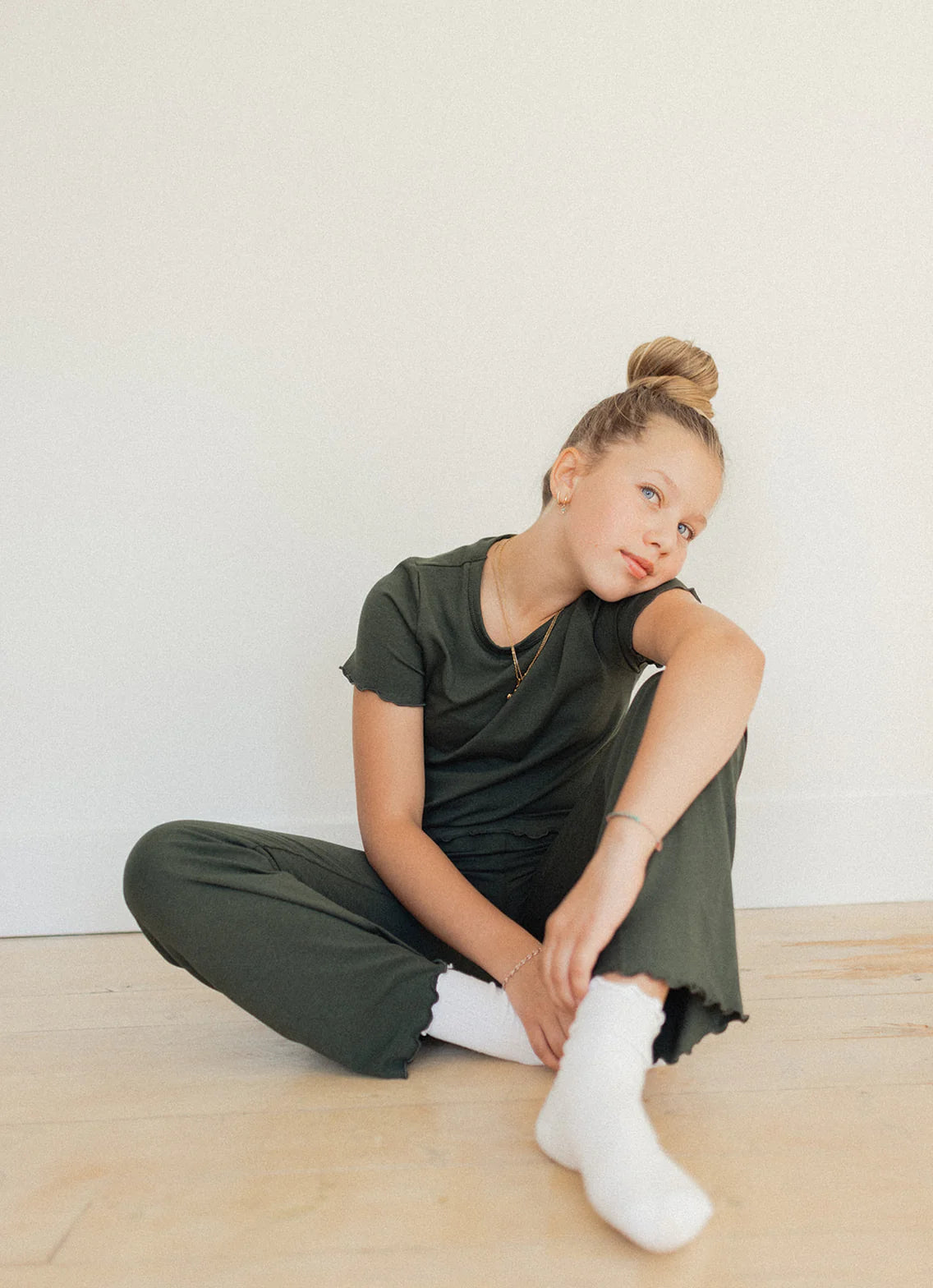 Golden Hour:  Youth Lettuce Hem Pants