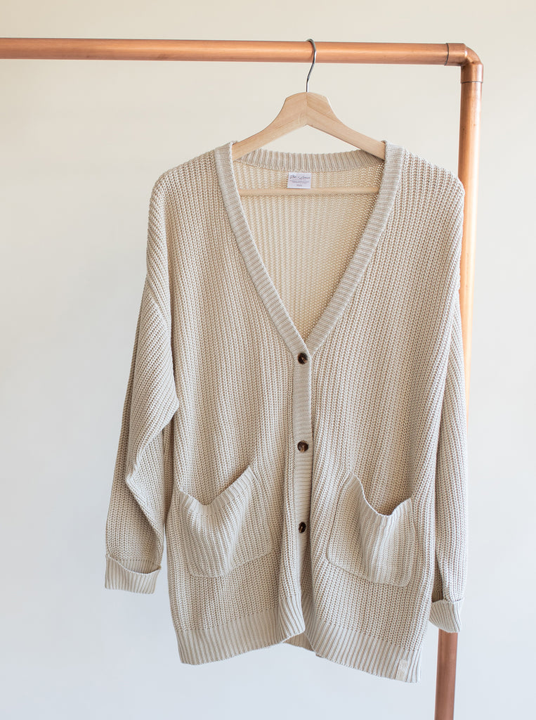 Ladies Knit Button Cardigan