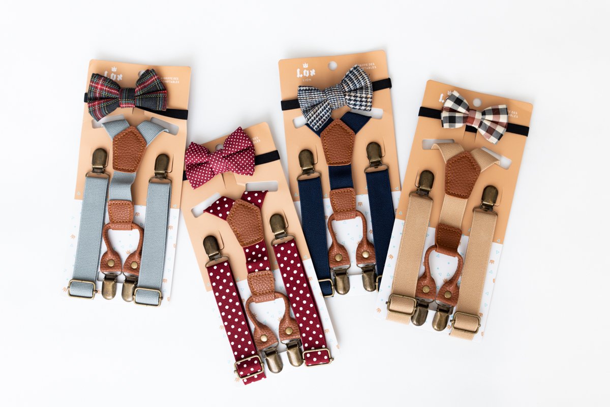 SUSPENDERS AND BOW TIE SET