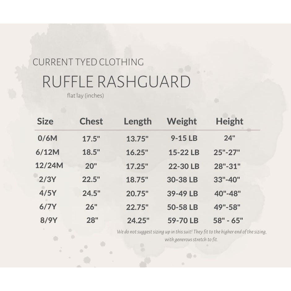 Ruffle Rashguard Swim Suit