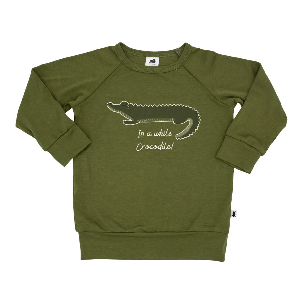 BAMBOO/COTTON 'SEE YOU LATER ALLIGATOR' & 'IN A WHILE CROCODILE' PULLOVER