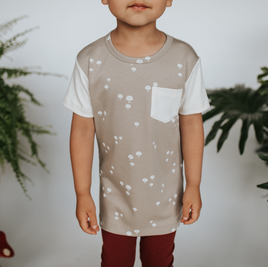 POCKET SLIM-FIT T-SHIRT Toadstool 6-12M