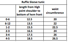 Ruffle sleeve tunic