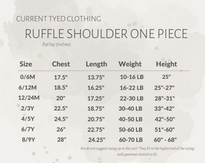 Ruffle Shoulder One Piece Swim Suit