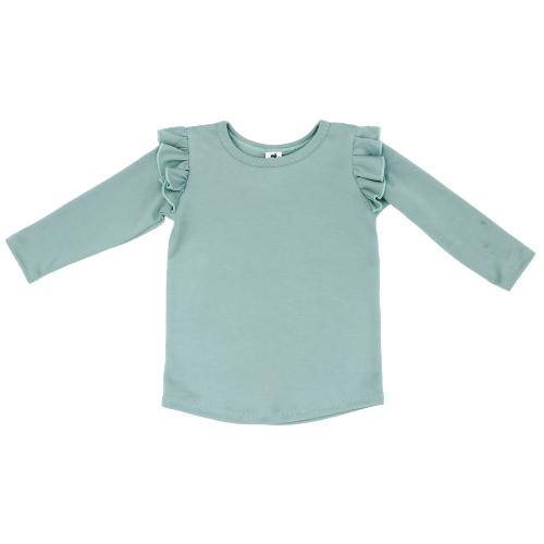 Long Sleeve Ruffle-Sleeve Shirt 6-12m