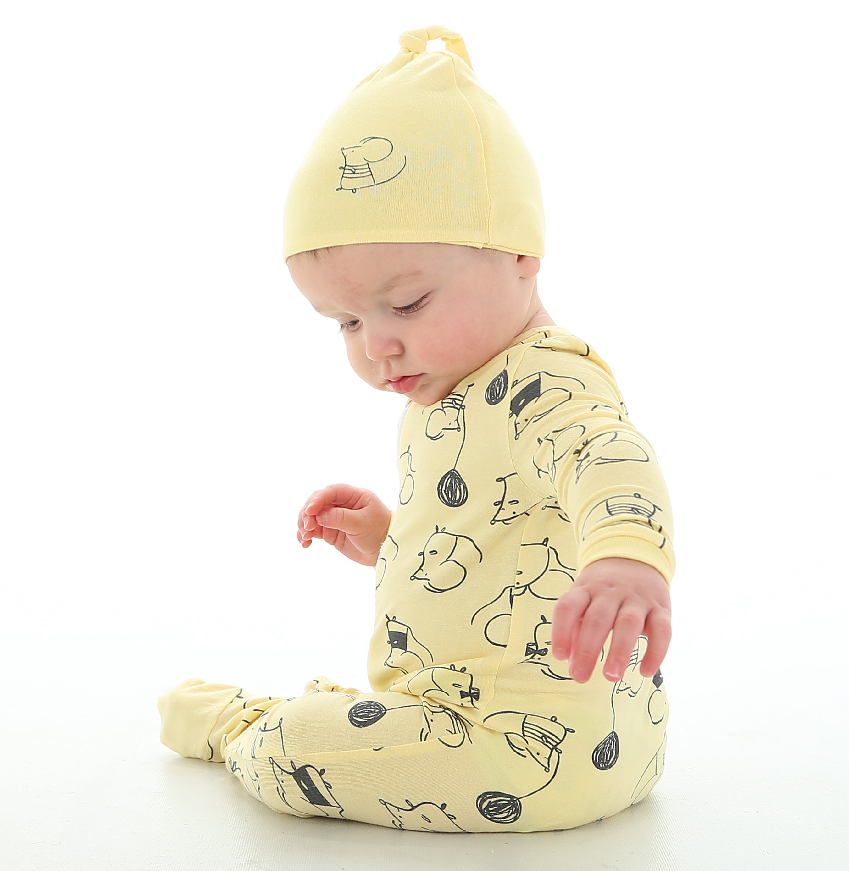 Bamboo Printed Footies- Mouse Print
