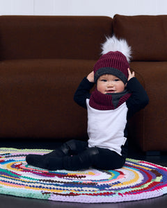 Knitted Winter Hat with Pom Pom