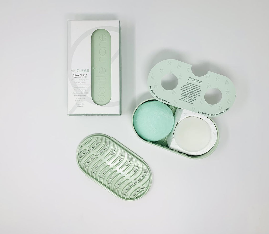 -OILY SCALP/DEEP CLEAN-be CLEAR Travel/Soap Dish Set